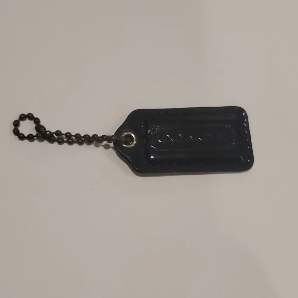 Coach Key Fob Purse Charm Leather Black